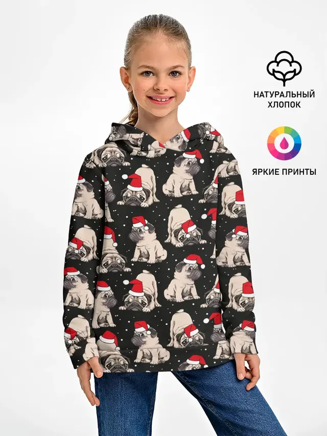 Новогодние мопсы