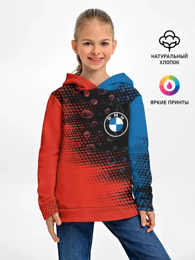 Детское худи с принтом «BMW»
