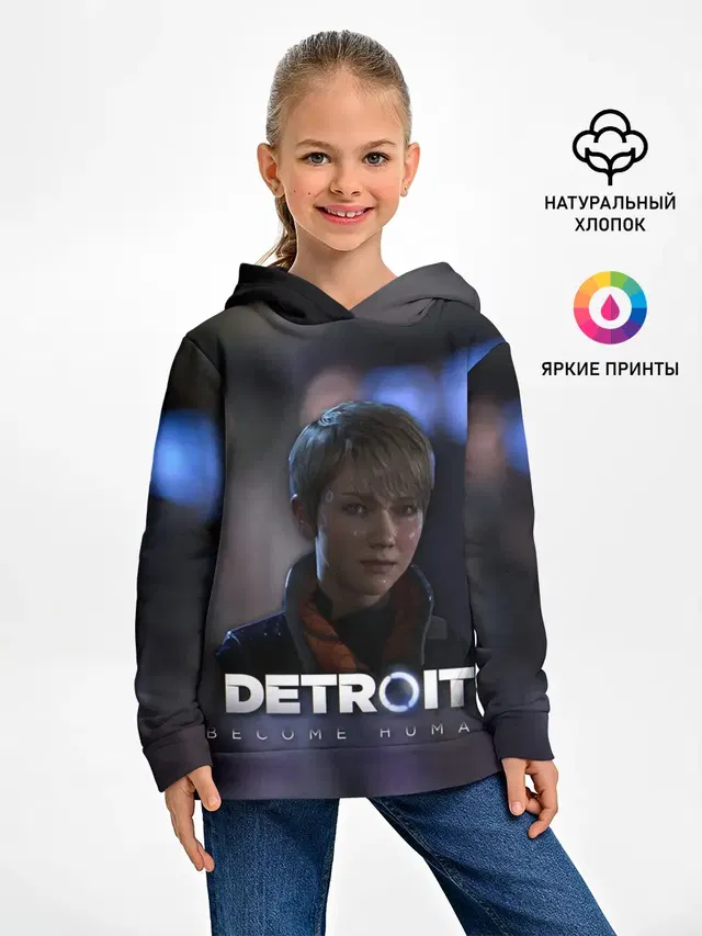 Детское худи с принтом «Detroit: Become Human - Kara»