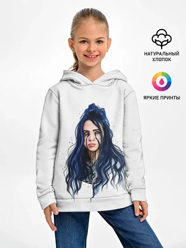 Детское худи с принтом «Billie Eilish»