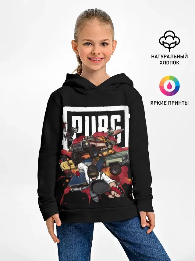 Детское худи с принтом «ПАБГ — PUBG fan art»