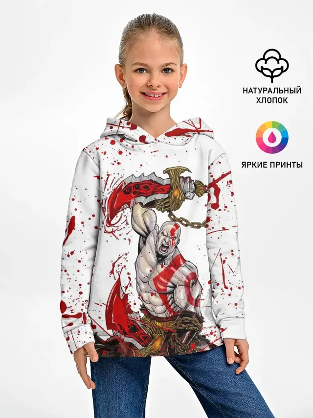 Детское худи с принтом «God of war»