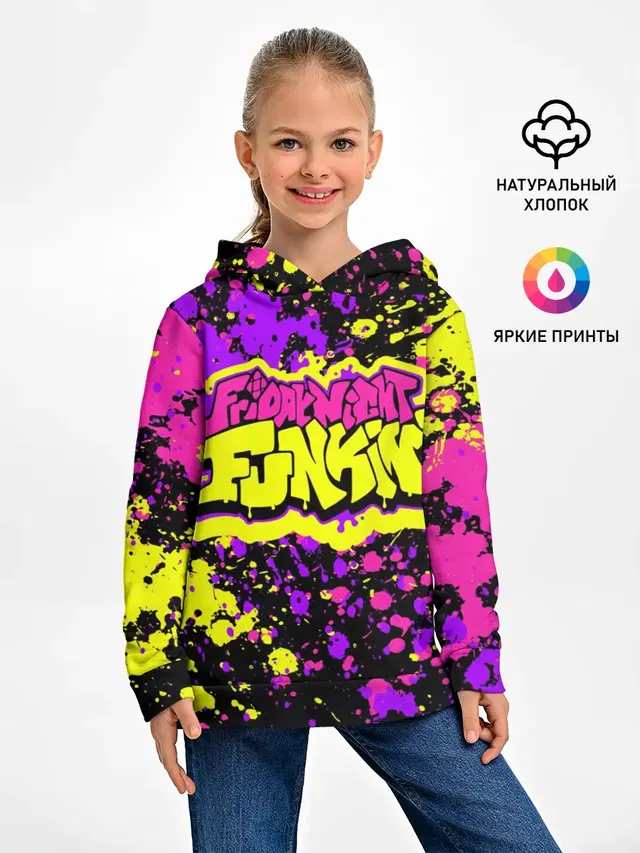 Детское худи с принтом «Friday Night Funkin»