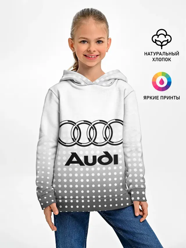Детское худи с принтом «Audi»