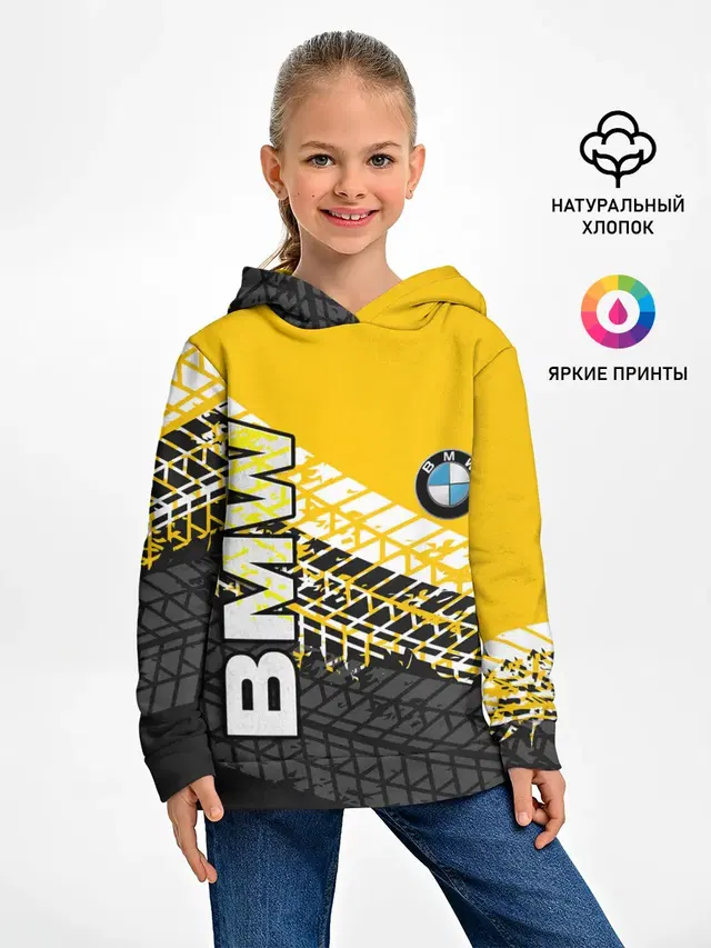 Детское худи с принтом «BMW»