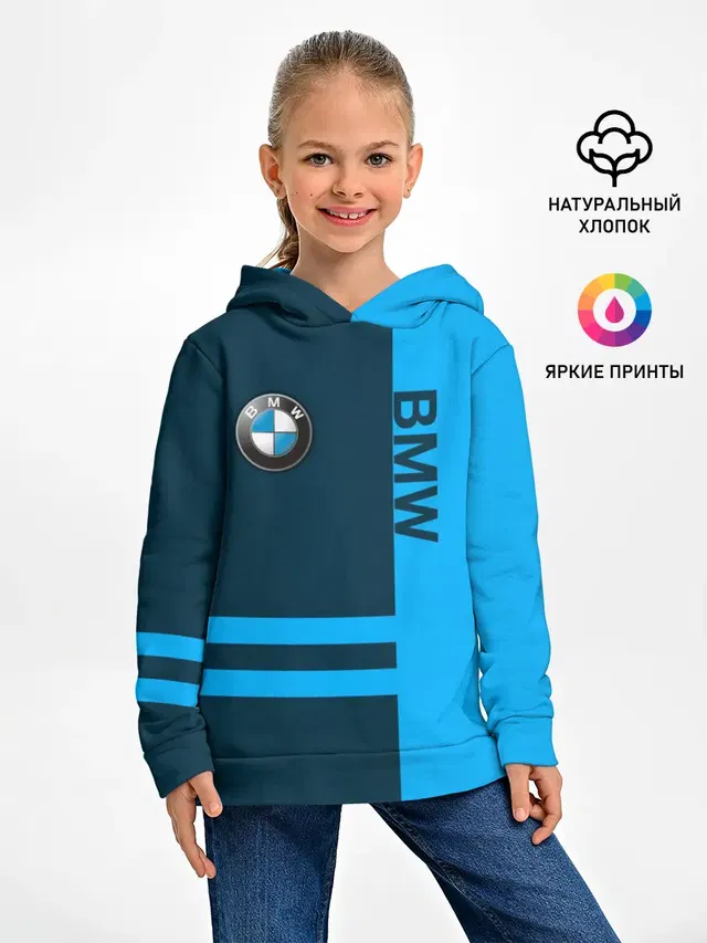 Детское худи с принтом «BMW»