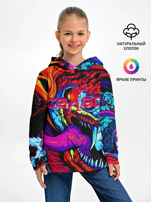 Детское худи с принтом «Counter-Strike — HYPER BEAST — CS GO»