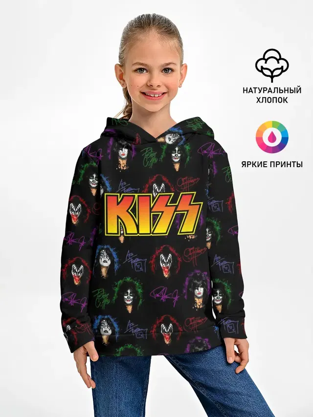 Детское худи с принтом «Kiss»