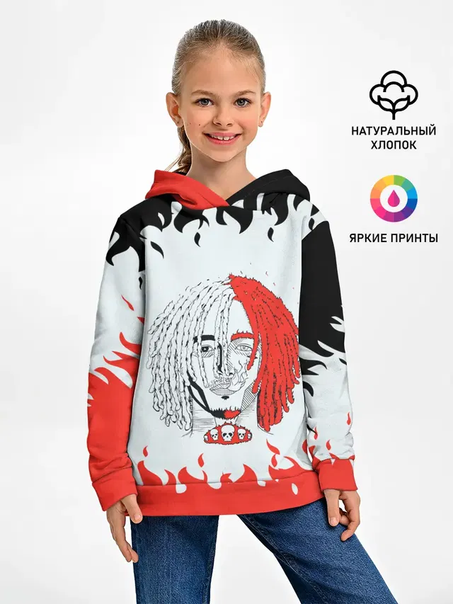 Детское худи с принтом «Lil Pump — ЛИЛ ПАМП»