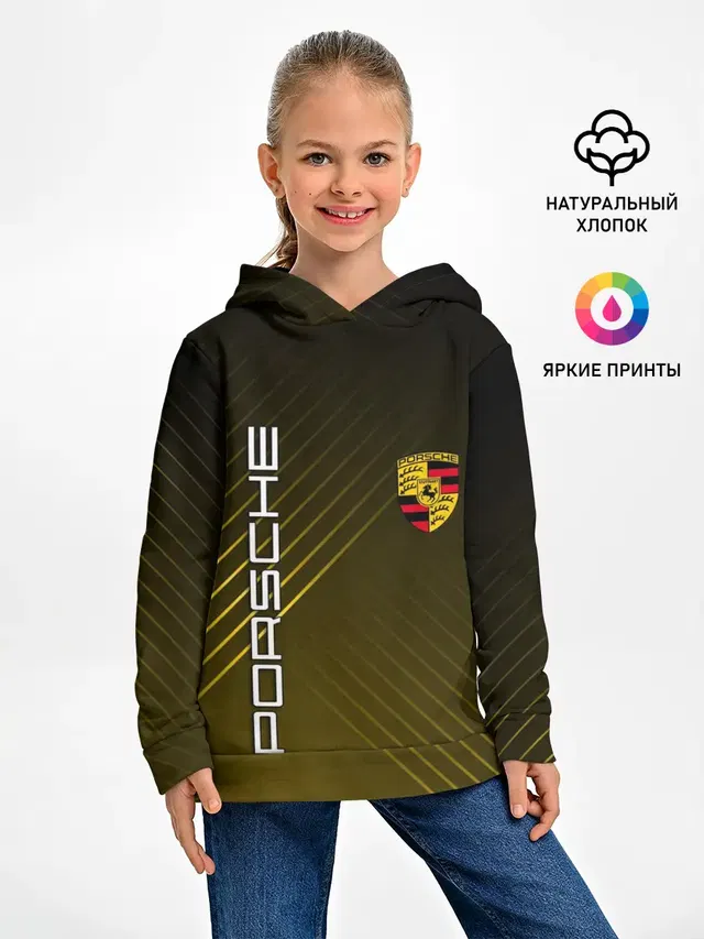 Детское худи с принтом «Porsche»