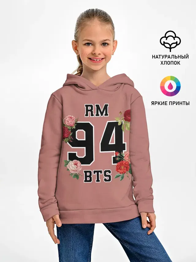 Детское худи с принтом «BTS — RM BTS»