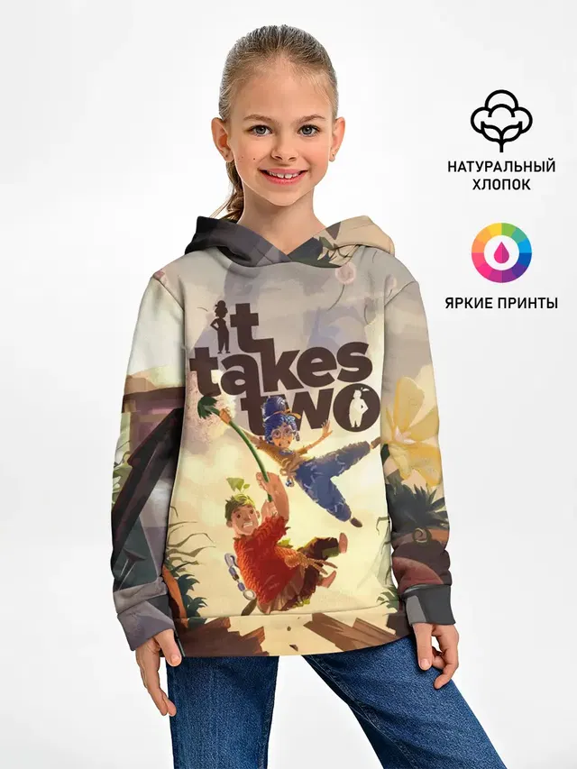 Детское худи с принтом «It takes two — Коди и Мэй»