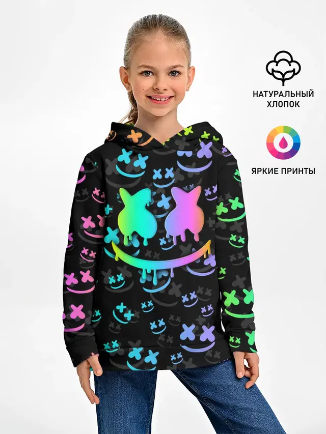 Детское худи с принтом «Marshmello»