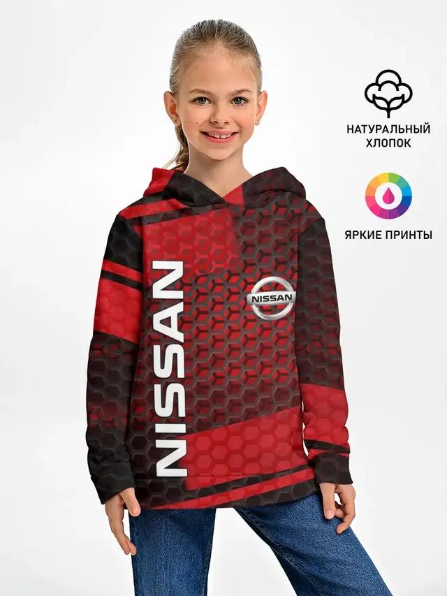 Детское худи с принтом «Nissan emblem»