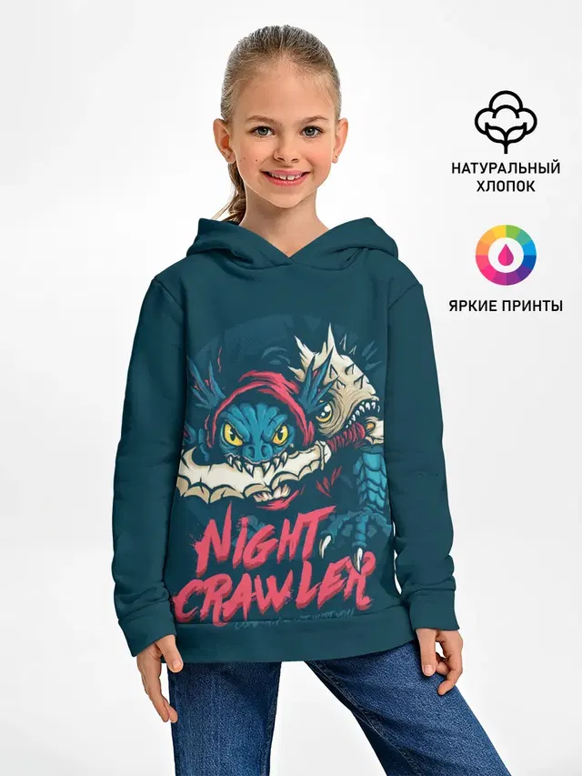 Детское худи с принтом «Night Crawler Dota 2 — Night Crawler»