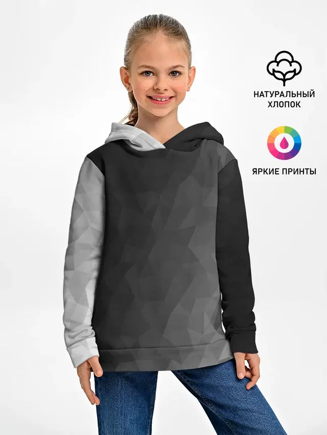 Детское худи с принтом «Абстракция — Dark abstraction»