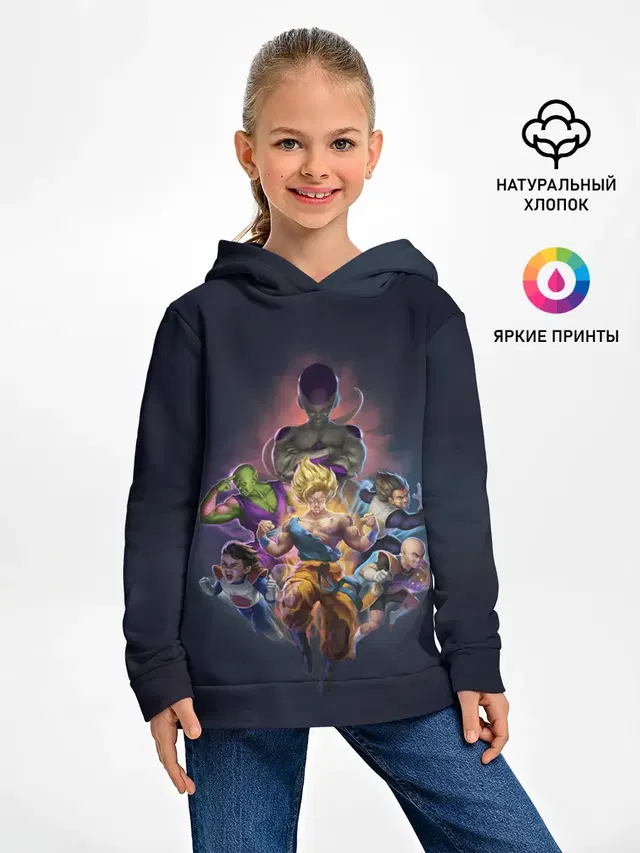 Детское худи с принтом «Dragon ball Team»