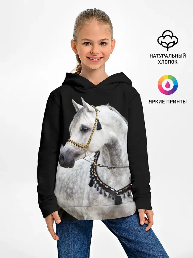 Серый в яблоках конь