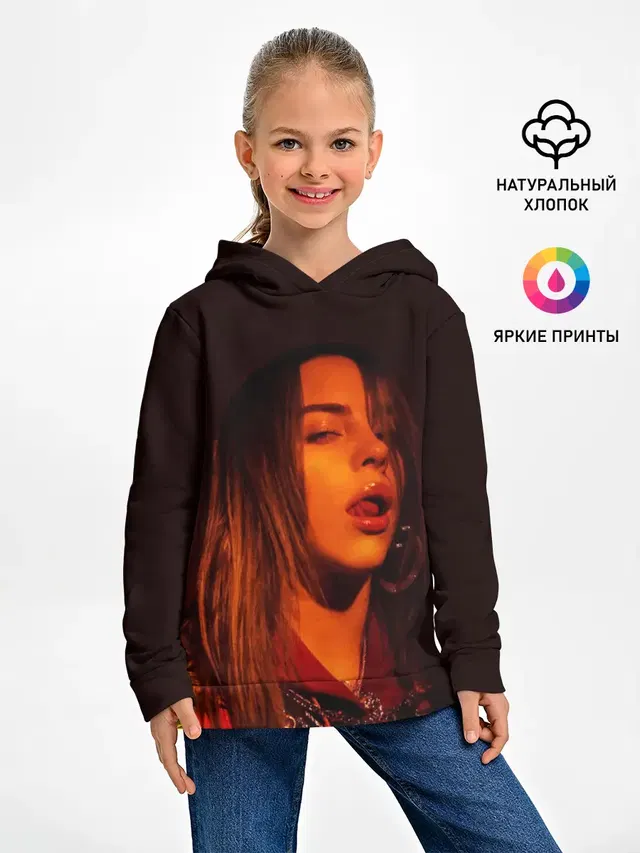 Детское худи с принтом «Billie Eilish»