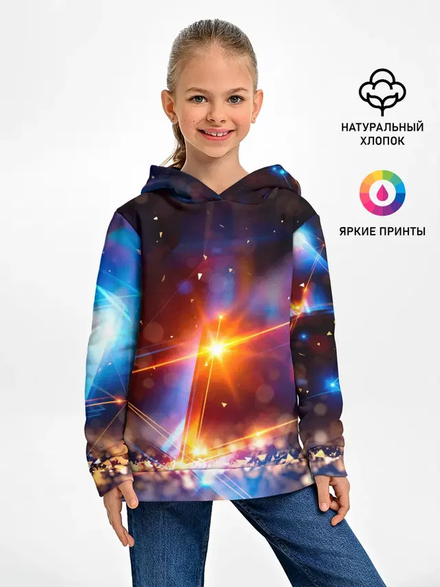 Детское худи с принтом «geometry light»