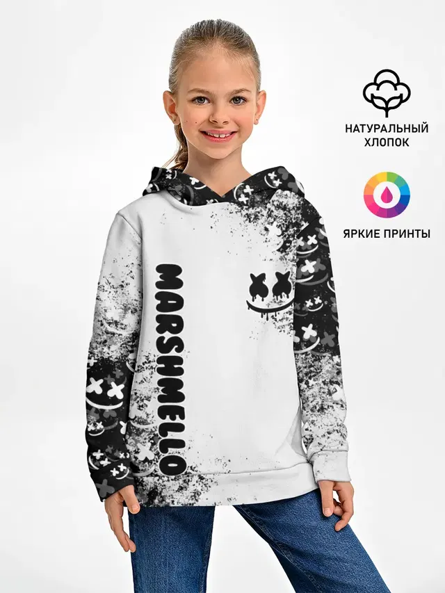 Детское худи с принтом «Marshmello»