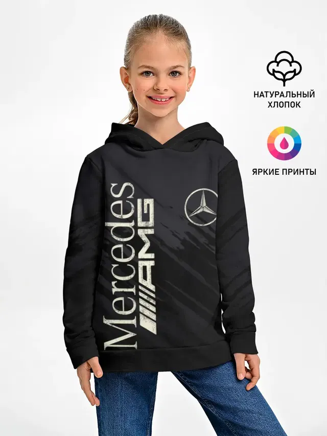 Детское худи с принтом «Mercedes-AMG — Mercedes»