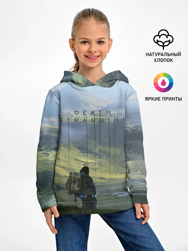 Детское худи с принтом «Death Stranding СЭМ»
