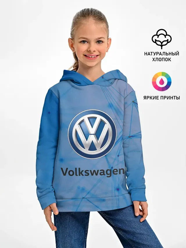 Детское худи с принтом «Volkswagen — Фольцваген»