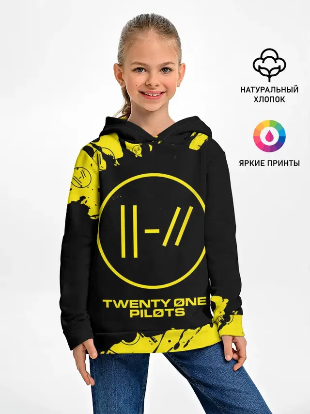 Детское худи с принтом «Trench logo — 21 PILOTS»