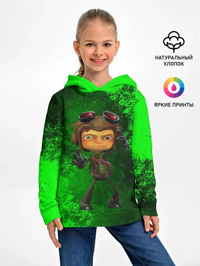 Детское худи с принтом «Psychonauts — Psychonauts 2 — Распутин»