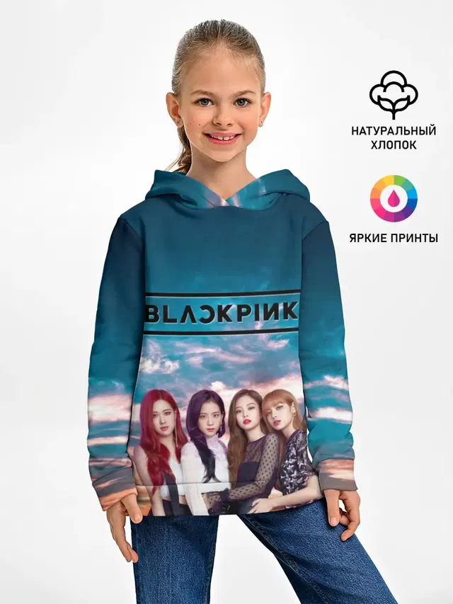Детское худи с принтом «BlackPink»