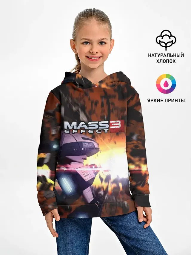 Детское худи с принтом «Mass Effect 3»