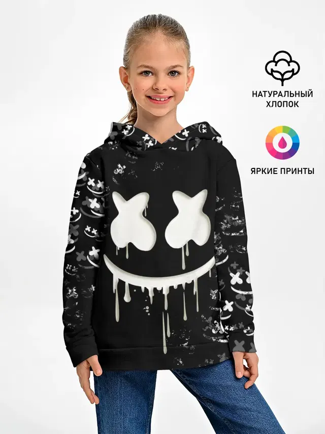 Детское худи с принтом «Marshmello»