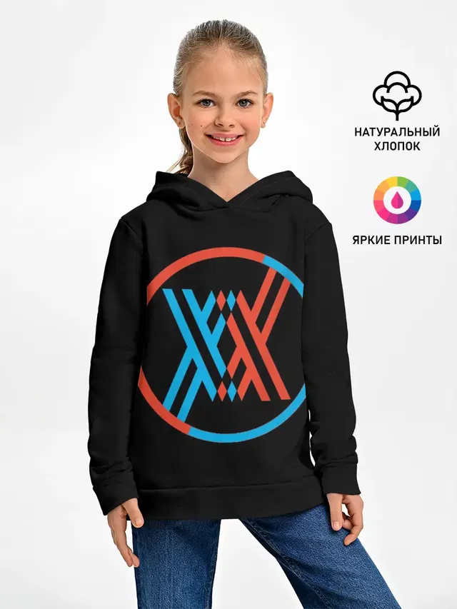Детское худи с принтом «Logo — Darling in the Franxx LOGO»