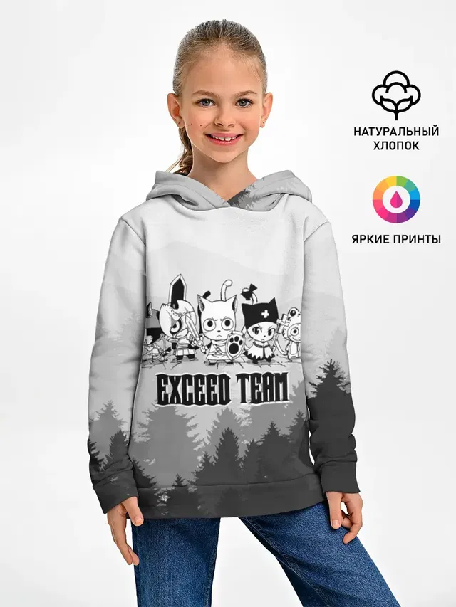Детское худи с принтом «Хвост Феи — Exceed Team»