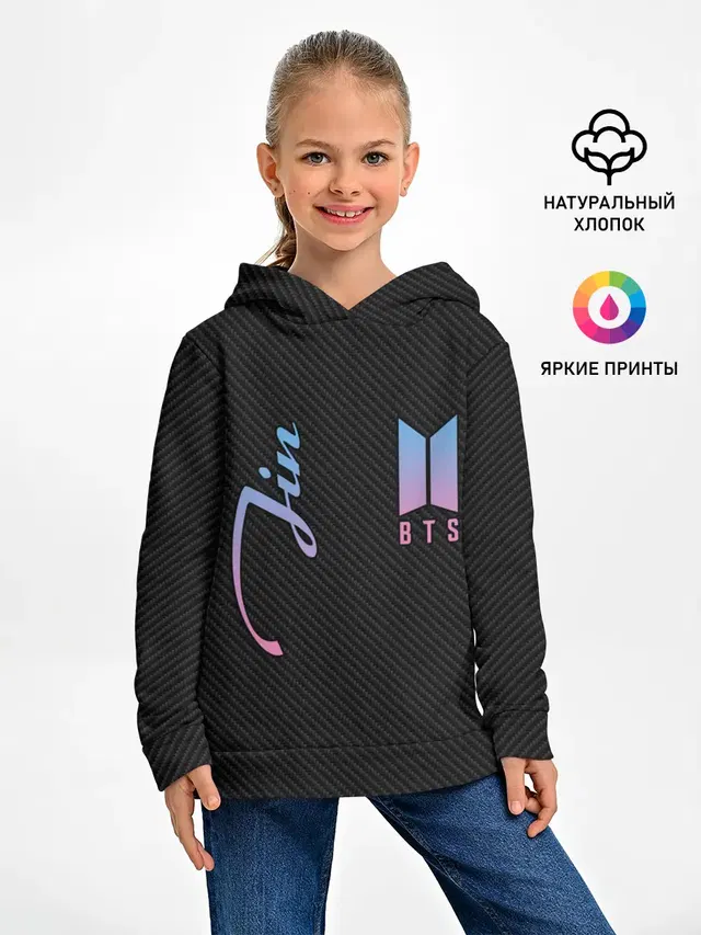 Детское худи с принтом «BTS — BTS Jin»
