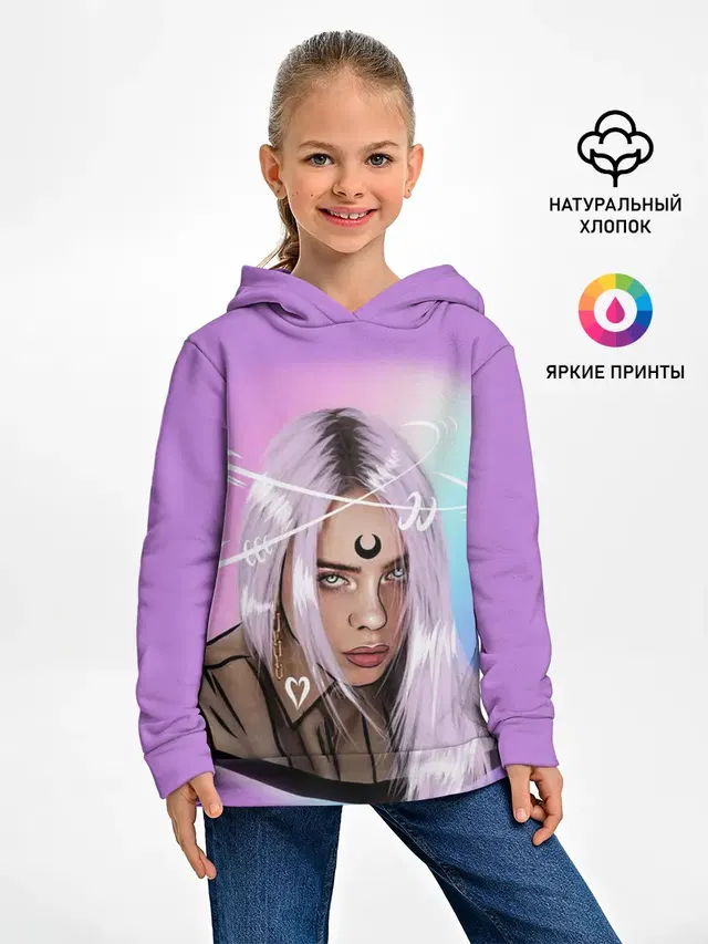 Детское худи с принтом «Billie Eilish»