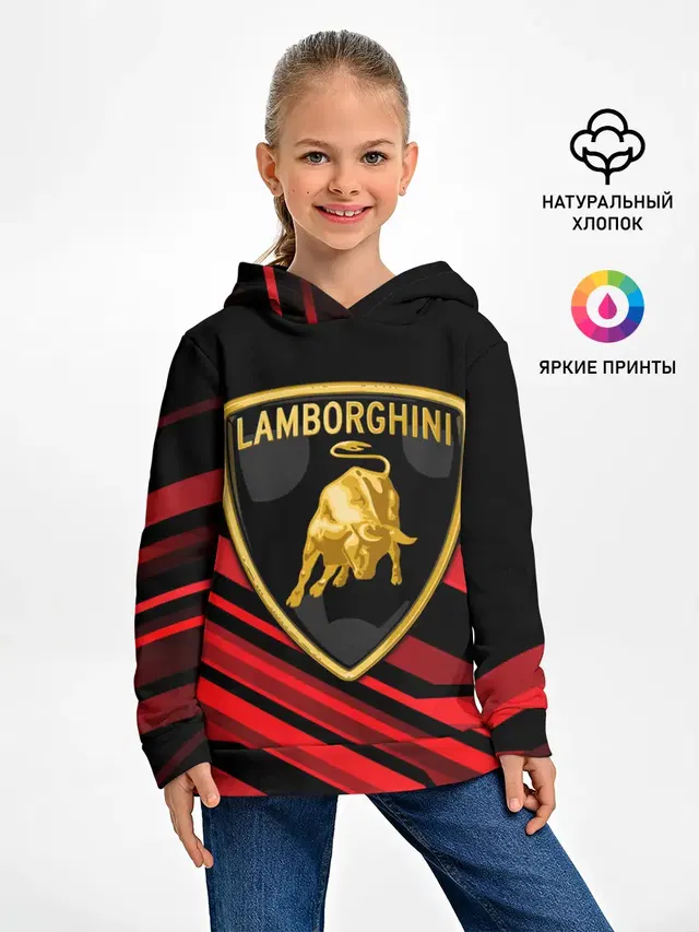 Детское худи с принтом «Lamborghini»