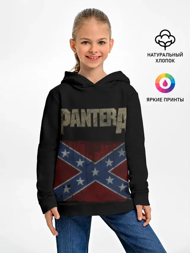 Детское худи с принтом «Разный рок — PANTERA.»