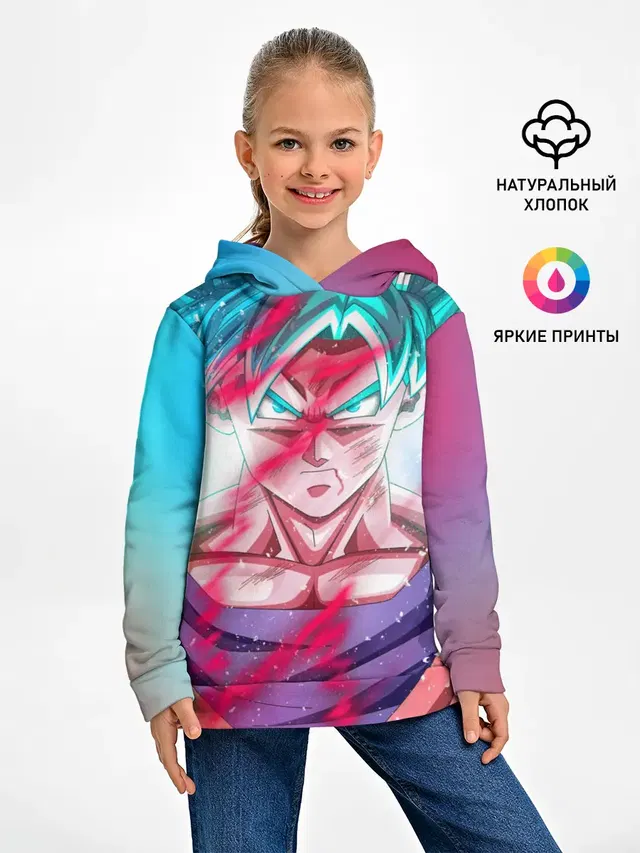 Детское худи с принтом «Dragon ball — Гоку»