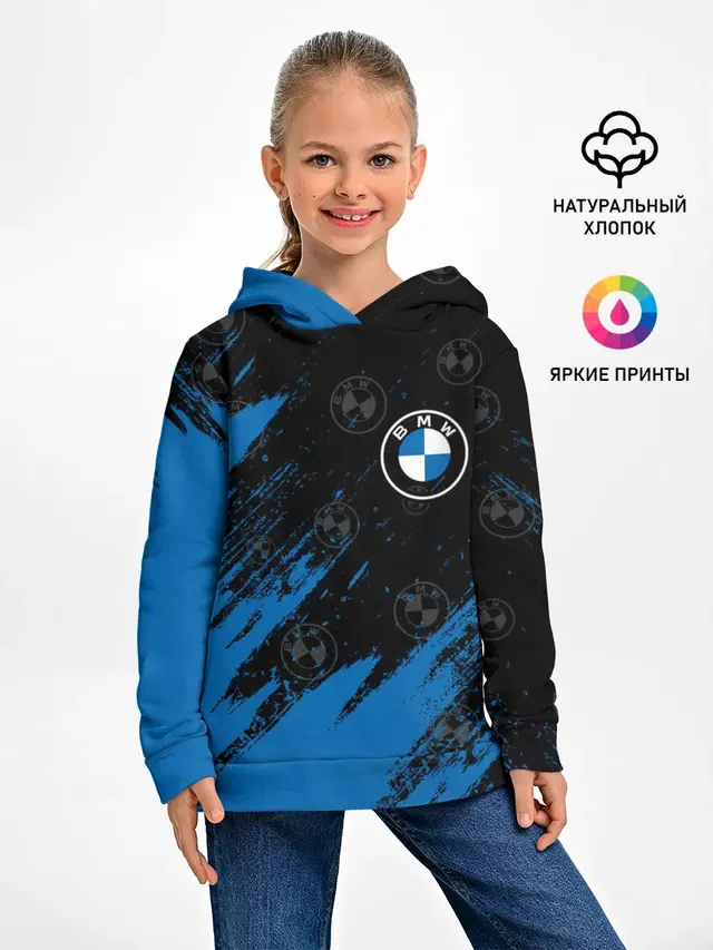 Детское худи с принтом «BMW»