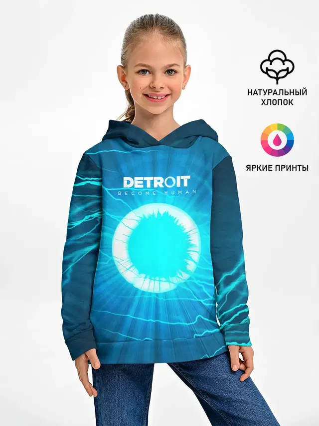 Детское худи с принтом «Detroit: Вecome Human»