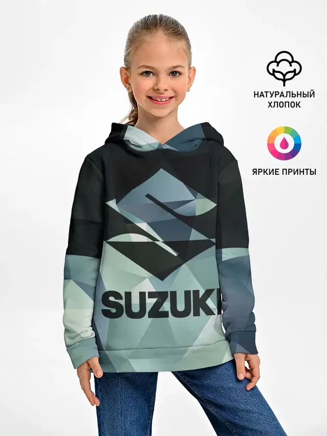 Детское худи с принтом «Suzuki»