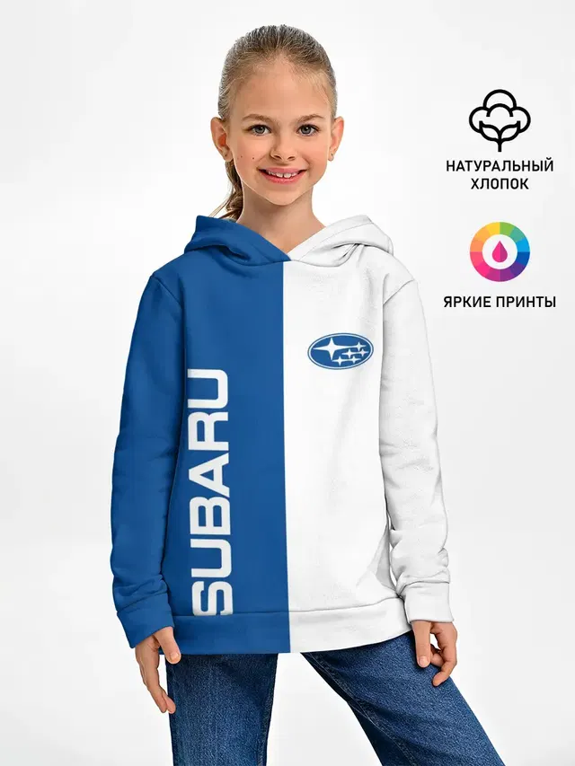 Детское худи с принтом «Subaru — Subaru, sport»