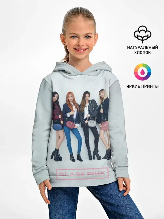 Детское худи с принтом «BlackPink — Blackpink Squad»