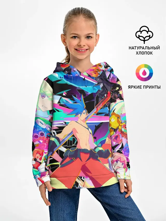 Детское худи с принтом «Промар — PROMARE»