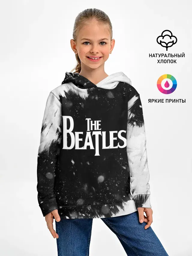Детское худи с принтом «The Beatles BW»