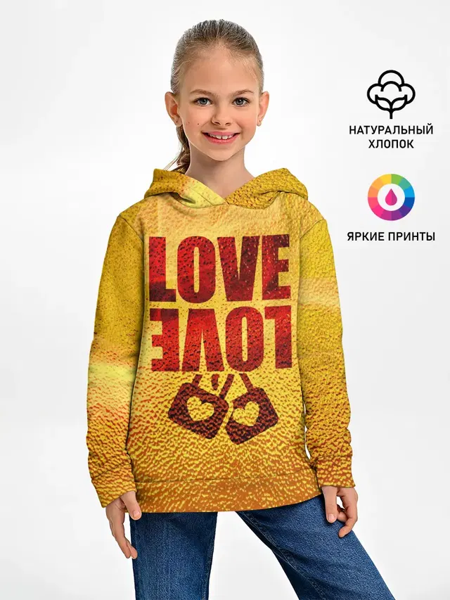 Детское худи с принтом «Love»