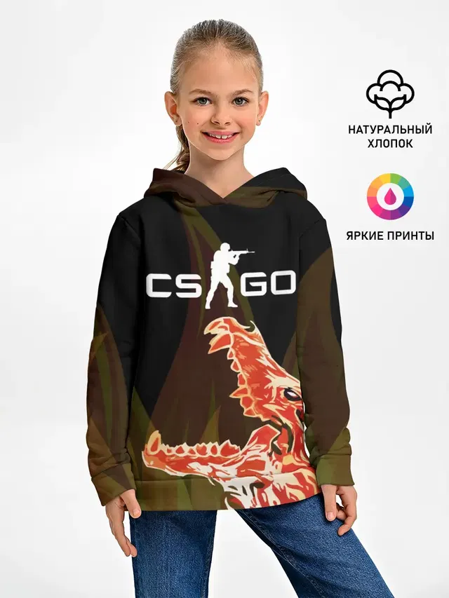 Детское худи с принтом «Counter-Strike — CS:GO - Howl»