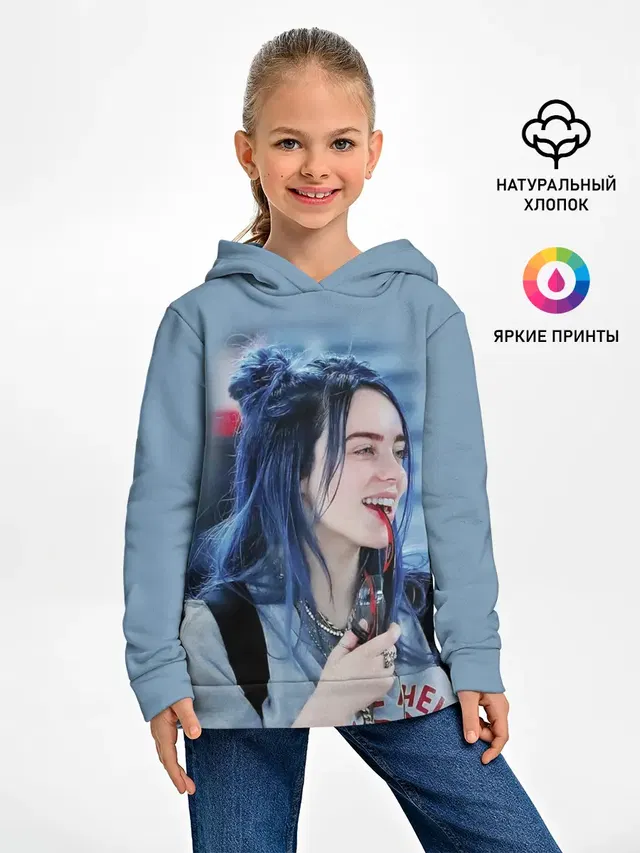 Детское худи с принтом «Billie Eilish»